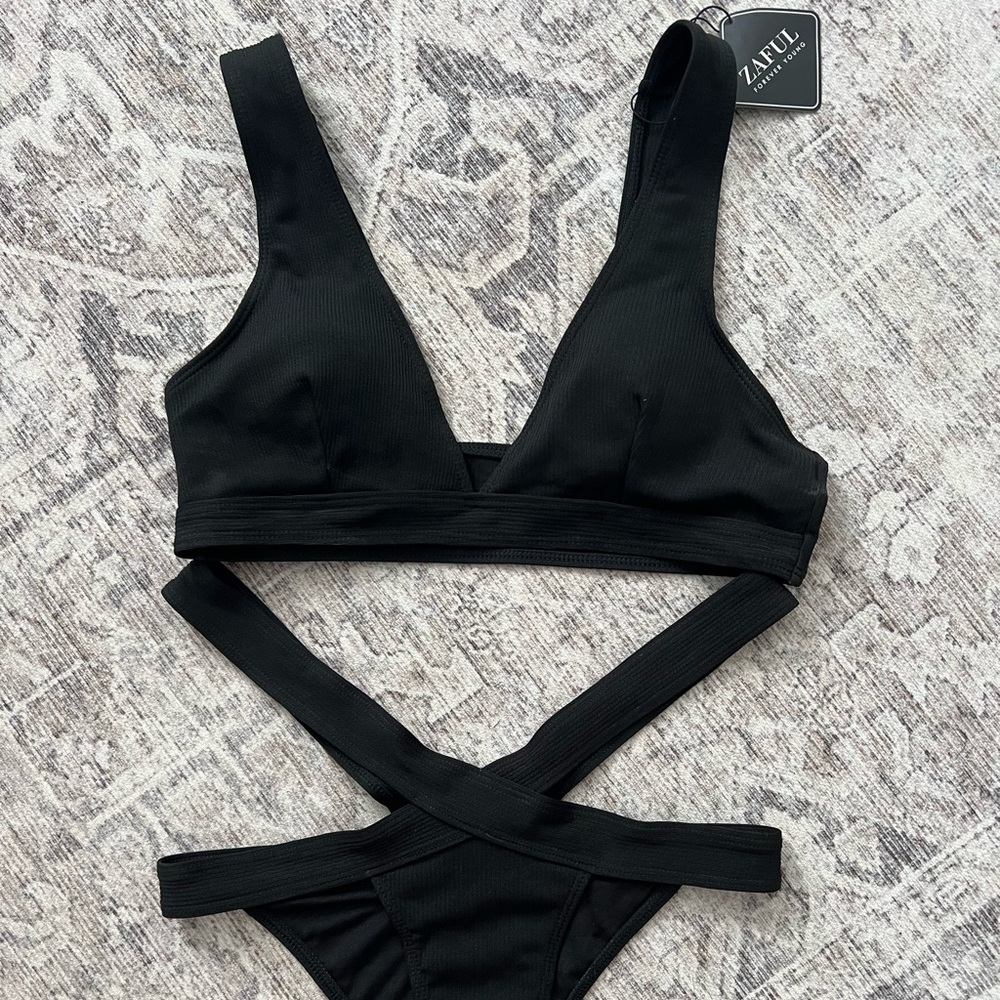 NWT Zaful Black Bikini